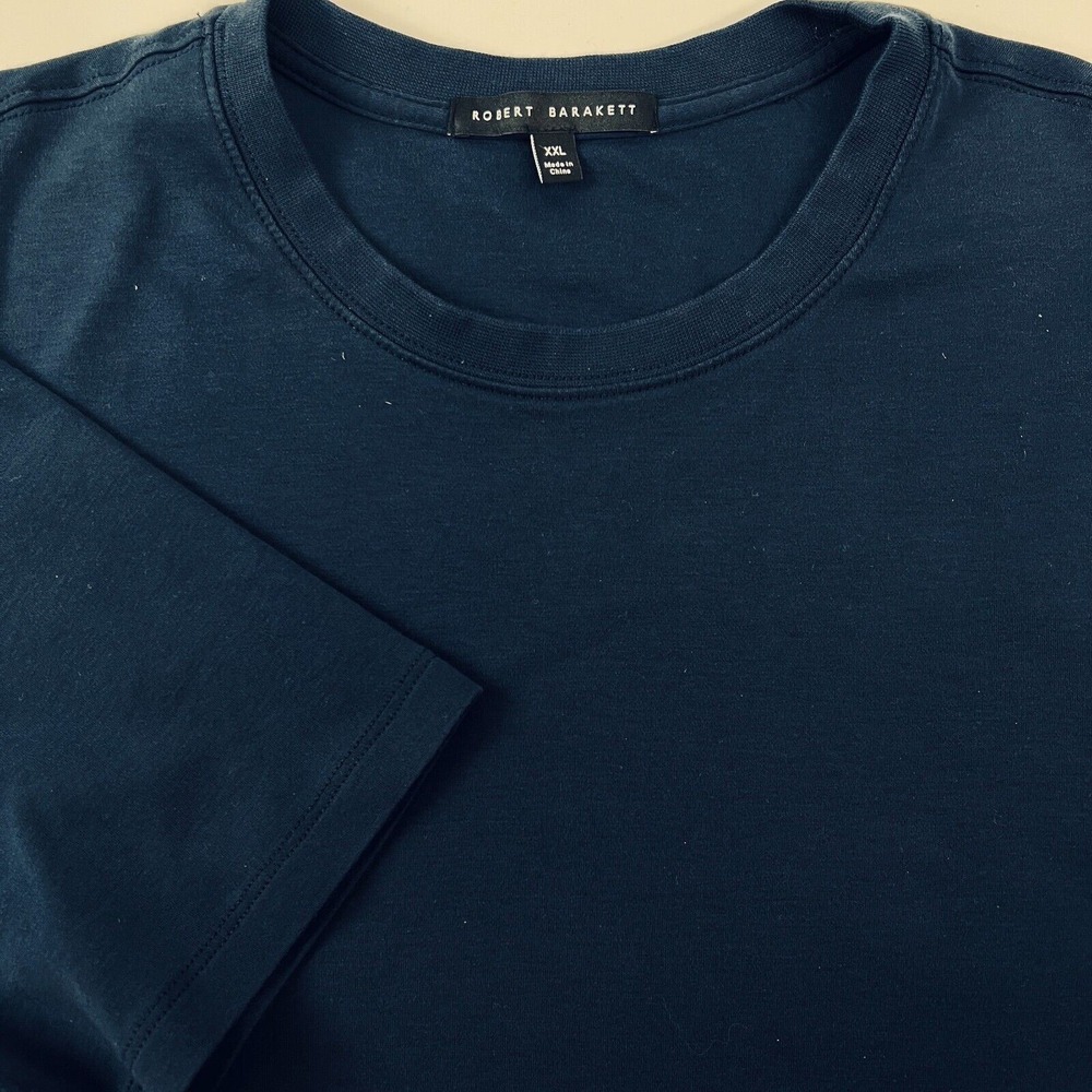 Robert Barakett Georgia Blue Pima Cotton Short Sleeve Pullover Shirt‎ XXL
